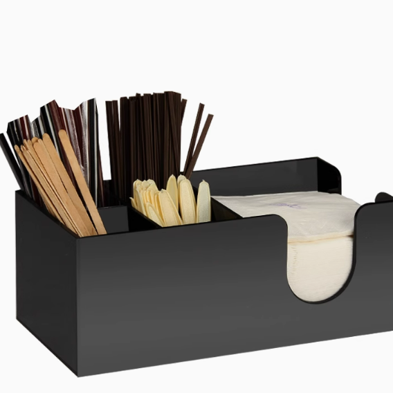 STAINLESS STEEL BAR NAPKIN&STRAW ORGANIZER